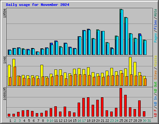 Daily usage for November 2024