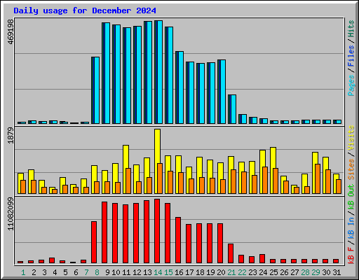 Daily usage for December 2024