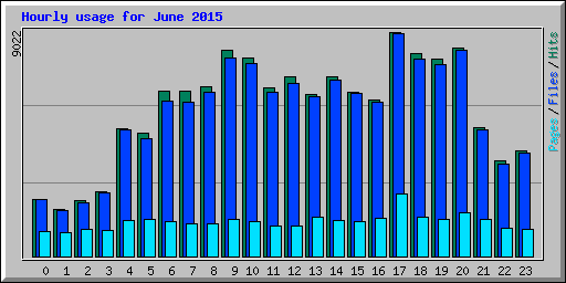 Hourly usage for June 2015