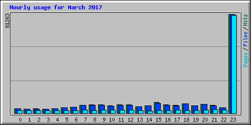 Hourly usage for March 2017