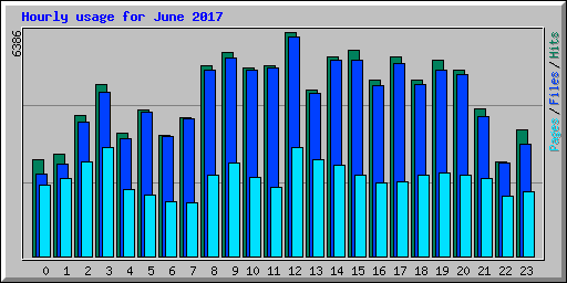 Hourly usage for June 2017