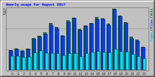 Hourly usage for August 2017