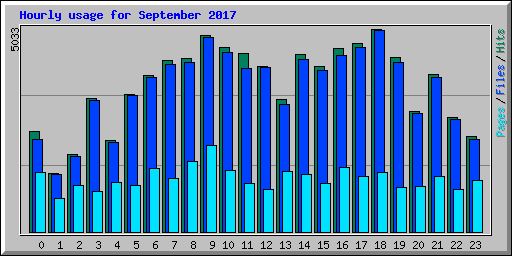 Hourly usage for September 2017