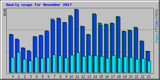 Hourly usage for November 2017