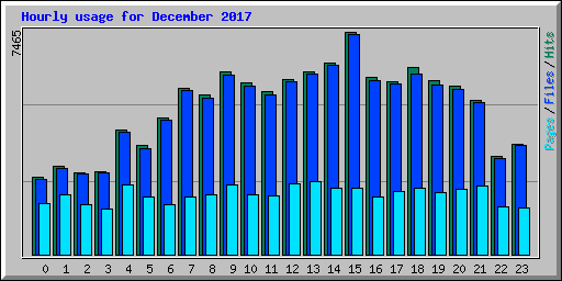 Hourly usage for December 2017