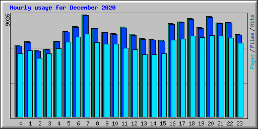 Hourly usage for December 2020