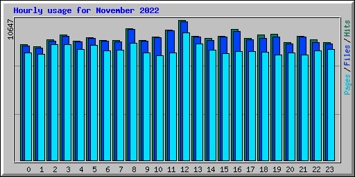 Hourly usage for November 2022