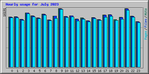 Hourly usage for July 2023