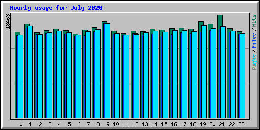 Hourly usage for July 2026